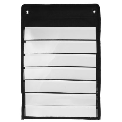 DIYEAH 1 Pocket Chart with 10 Dry Erase Cards Classroom Pocket Chart Scheduling Pocket Chart for Daily Schedule Activities Class Demonstrations Black