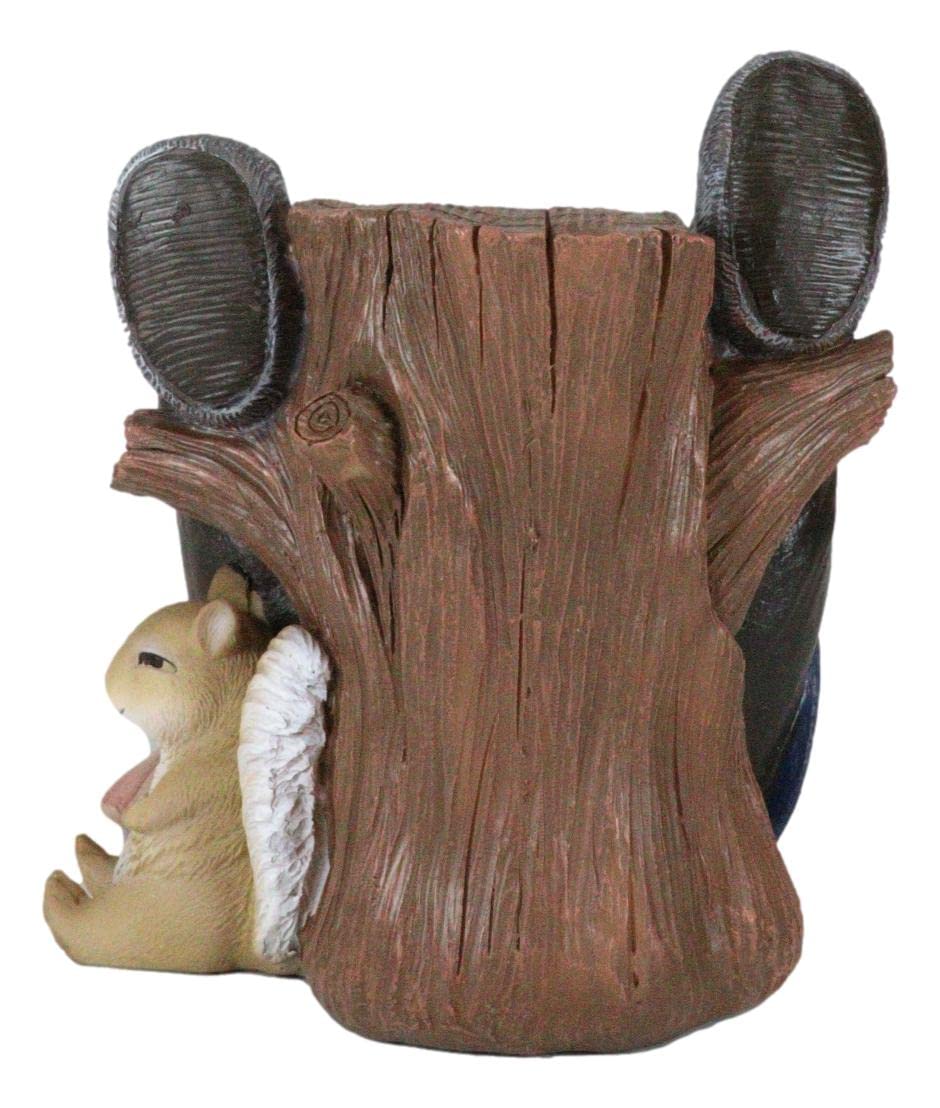 Ebros Gift Whimsical Festive Holiday Novelty Tipsy Drunk Mr Gnome Sleeping in Forest Near Squirrel Wine Bottle Holder Rack Caddy Stand Figurine As Kitchen Dining Bar Countertop Decorative Accent