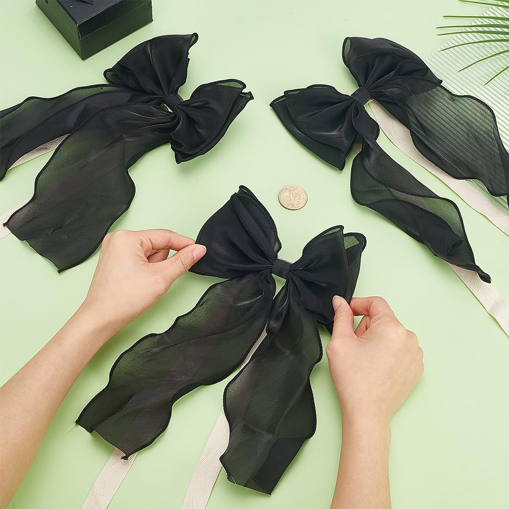 HOBBIESAY 4PCS Bow Curtain Tiebacks Fairy Fabric Curtain Tie Straps Bow Curtains Tiebacks Lace Bowknot Curtains Holdbacks Elegant Lace Drapery Holdbacks Tie Rope for Home Office Hotel Pink