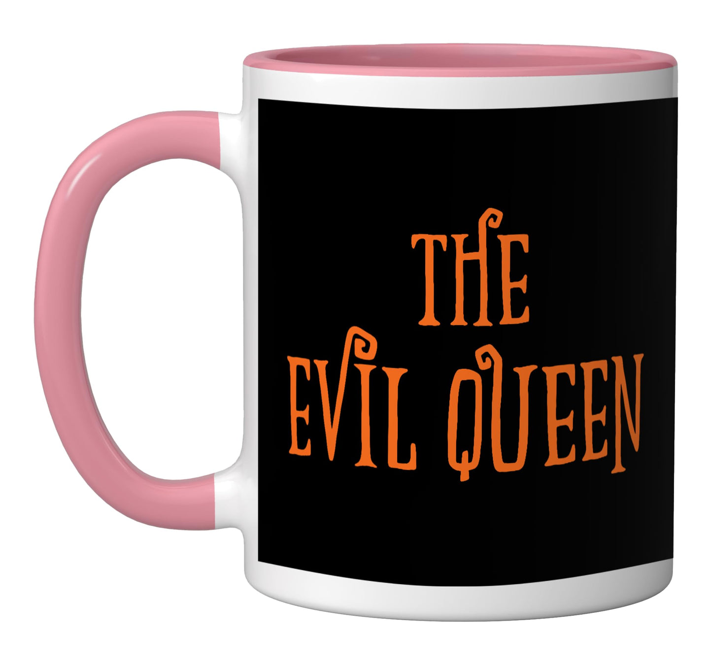 Evil Queen for Mom Matching Family Halloween Costume Ceramic Mug, Pink/White
