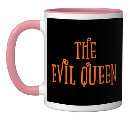 Evil Queen for Mom Matching Family Halloween Costume Ceramic Mug, Pink/White