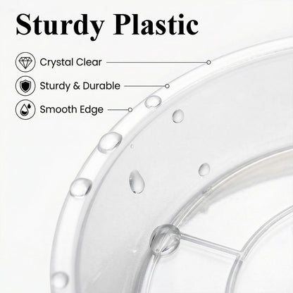 Tulpeed 50 Pack Clear Plant Saucer 4.7 Inches Plant Trays for Pots Plastic Round Drip Trays Flower Pot Saucers Black Planter Water Tray Plant Drainage Tray