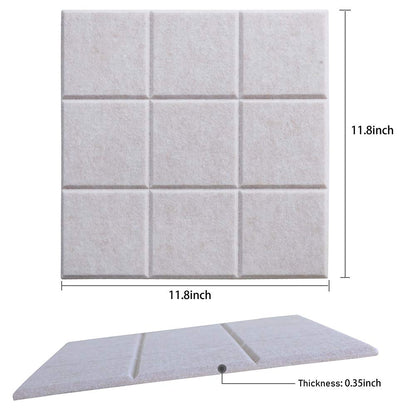 Uoisaiko Large Felt Board Tiles for Wall with 30 Push Pins, 11.8"x11.8" Pack of 6 Pin Board Notice Boards for Home Office Kitchen, Bulletin Board Wall Tiles for Photos Memos (Orange+Grey, 6 Pack)