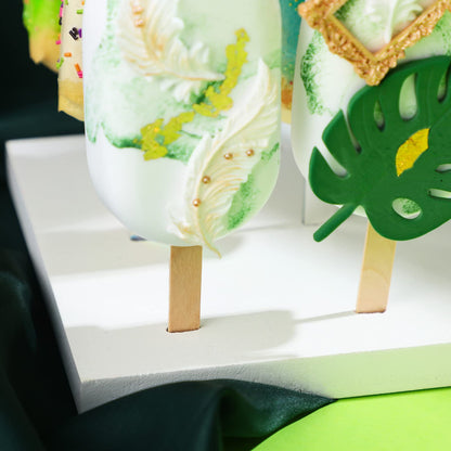 Qunclay 2 Pcs Wood Cakesicle Stand Display - 12 Count Cake Pop Sticks Holder Reusable Dessert Table Ice Cream Lollipop Stands for Wedding Shower Birthday Party Baby Shower