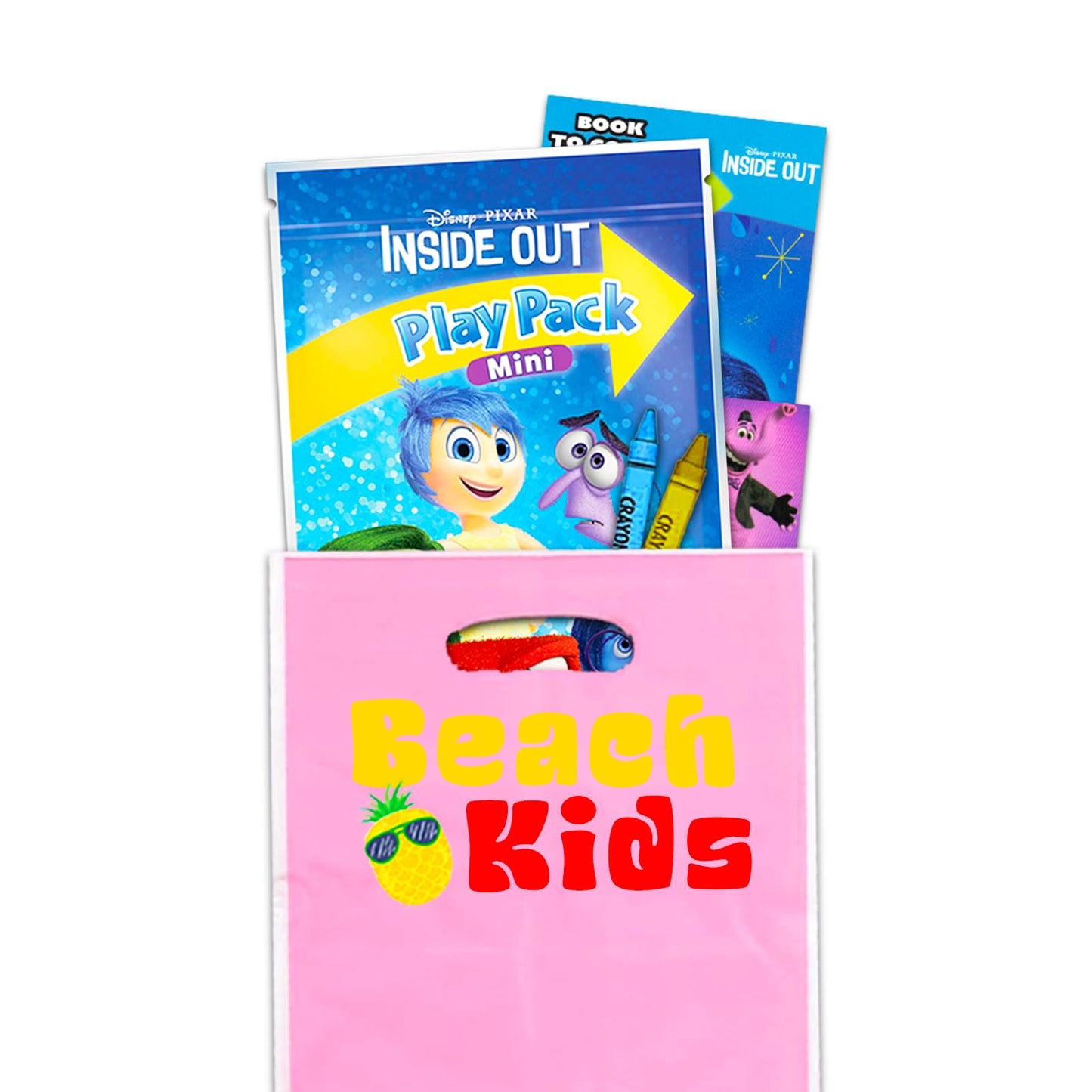 Disney Inside Out Mini Party Favors Set for Kids - Bundle with 24 Mini Inside Out Grab n Go Play Packs with Coloring Pages, Stickers and More (Inside Out Birthday Party Supplies)