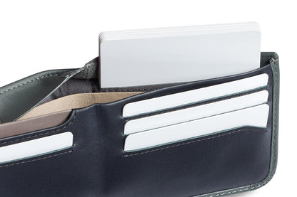 Bellroy Hide & Seek, slim leather wallet, RFID editions available (Max. 12 cards and cash) - Everglade