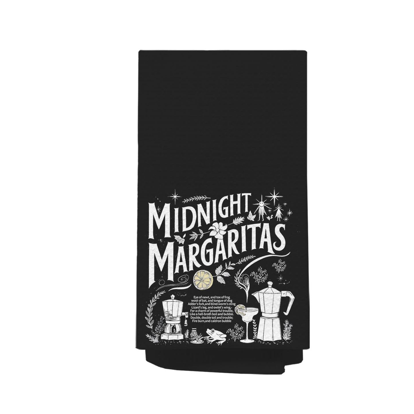 IAFQWDS Witchy Midnight Margaritas Cocktail Kitchen Towels, Witchy Halloween Dish Tea Bar Towels for Home Bar Halloween Party, Practical Magic Gifts Hand Towel for Bathroom Kitchen, 16x24 Inch