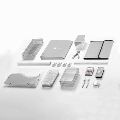 Enday 3 Ring Binder 1.5 Inch, Grey Heavy Duty Three Ring Binder, 325 Sheets Capacity - 1.5 Inch Binder for Home School and Office