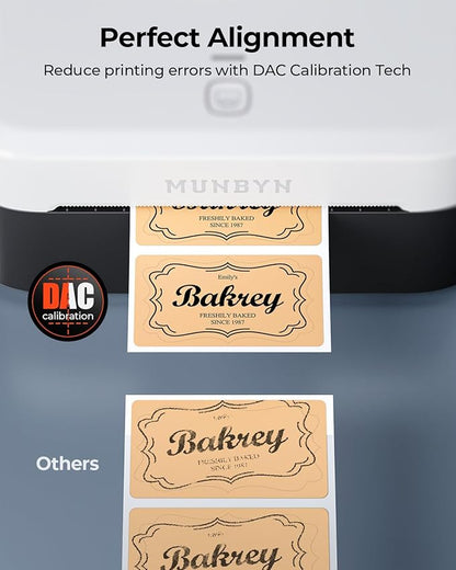 MUNBYN Bluetooth Thermal Label Printer RW403B, Wireless 4x6 Shipping Label Printer for Small Business, Compatible with Android, iPhone, Windows, Mac, Chromebook, Print Width 1.57"-4.25"