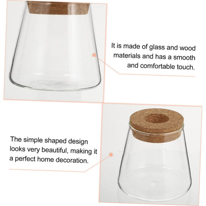 ETHZZLE 2Pcs Desktop Hydroponics Glass Planter Vase for Indoor Plants Chic Terrarium Containers for Home Office Decoration Floral Arrangement and Gift Ideas