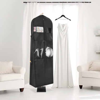 Zilink 72" Wedding Dress Garment Bag Dress Bags for Gowns Bridal Dress Travel Bag with 12”Gusseted and Accessory Pockets for Wedding Dress, Puffy Gowns [Upgraded Version]