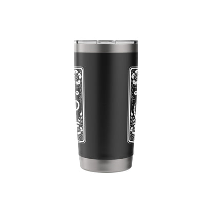 The Coffee Tarot Cards Skeleton Coffee Tarot Card Stainless Steel Insulated Tumbler