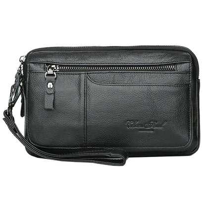 KPYWZER Leather Clutch Purse Wallet Men Wristlet Organizer Holder Wrist Bag Pack Business Handbag Black