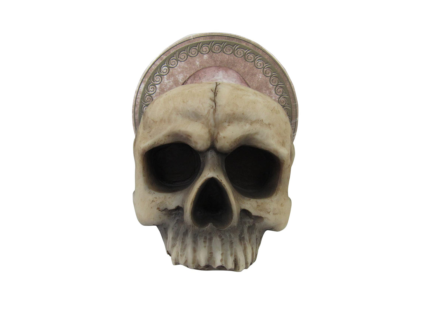 DWK Decorative Skull Holder with Drink Absorbent Coasters | 4 Piece Coasters for Drinks Absorbent with Holder Set | Goth Kitchen Accessories and Skull Bar Decor - 5"…