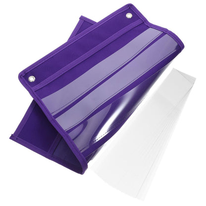 Magnetic Pocket Chart Organizer, 10 Clear PVC Pockets Wall Hanging Storage Bag for Classroom, Office and Home Schedules, Notes and Documents, 18.5 x 12.9 in