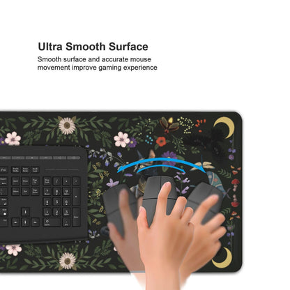 Gothrind Large Gaming Mouse Pad, Gothic Cat Desk Mat, 35.4" x 15.7"