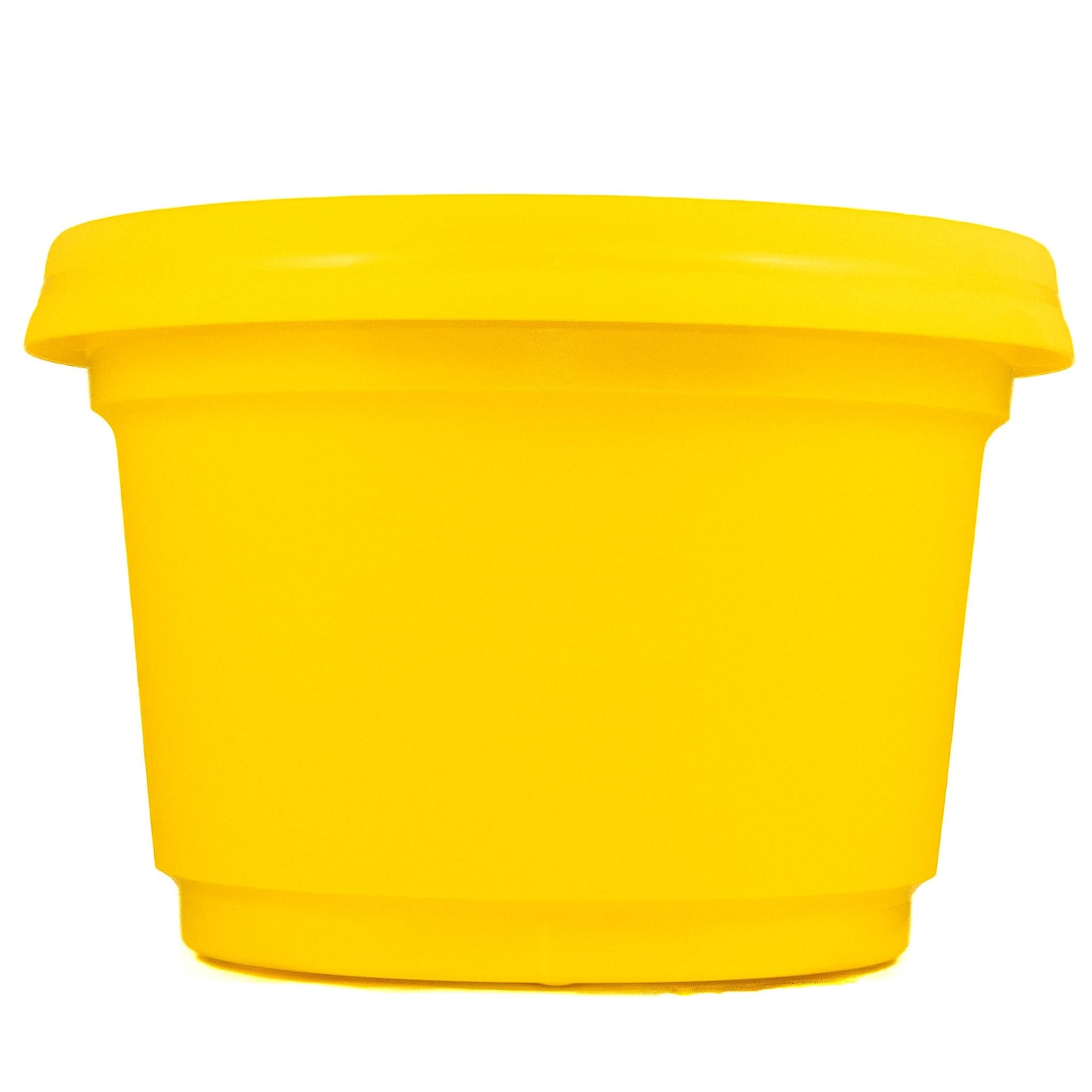Austin Planter Single Pot with Saucer, 9 inch Yellow, Plastic Flower Pot with Saucer, Seedlings Planter, Nursery Planter, Colorful Flower Planter, Seed Starting Pot