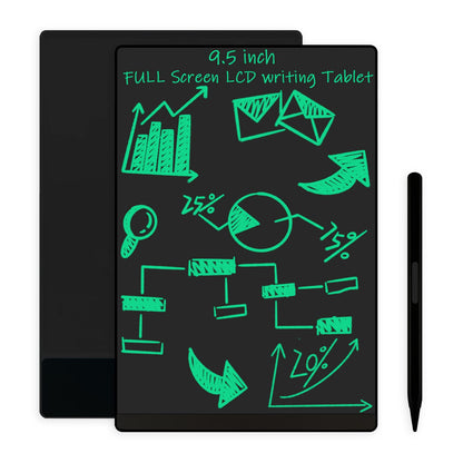 LCD Writing Tablet 9.5 Inch with Magnetic Backing, Ultra-Slim Reusable Electronic Drawing Pad, Erasable Digital Notepad for Kids and Adults, Doodle Board with Magnetic Stylus for Fridge Office School