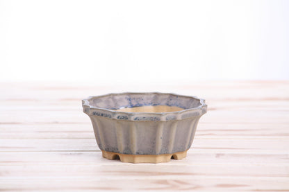 Willow Bonsai Ceramics Flower Design Bonsai Pot 4.5 Inch – Elegant Ceramic Bonsai & Succulent Pot, High‑Fired Frost‑Proof Stoneware with Drainage+Wiring Holes, Handmade USA (Ocean, 4.5inch)
