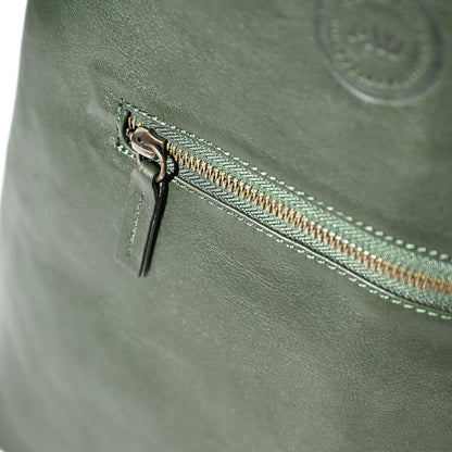 Argali Wines Premium Collection Leather Wine Tote Bag, Hold 2 Bottles, Green