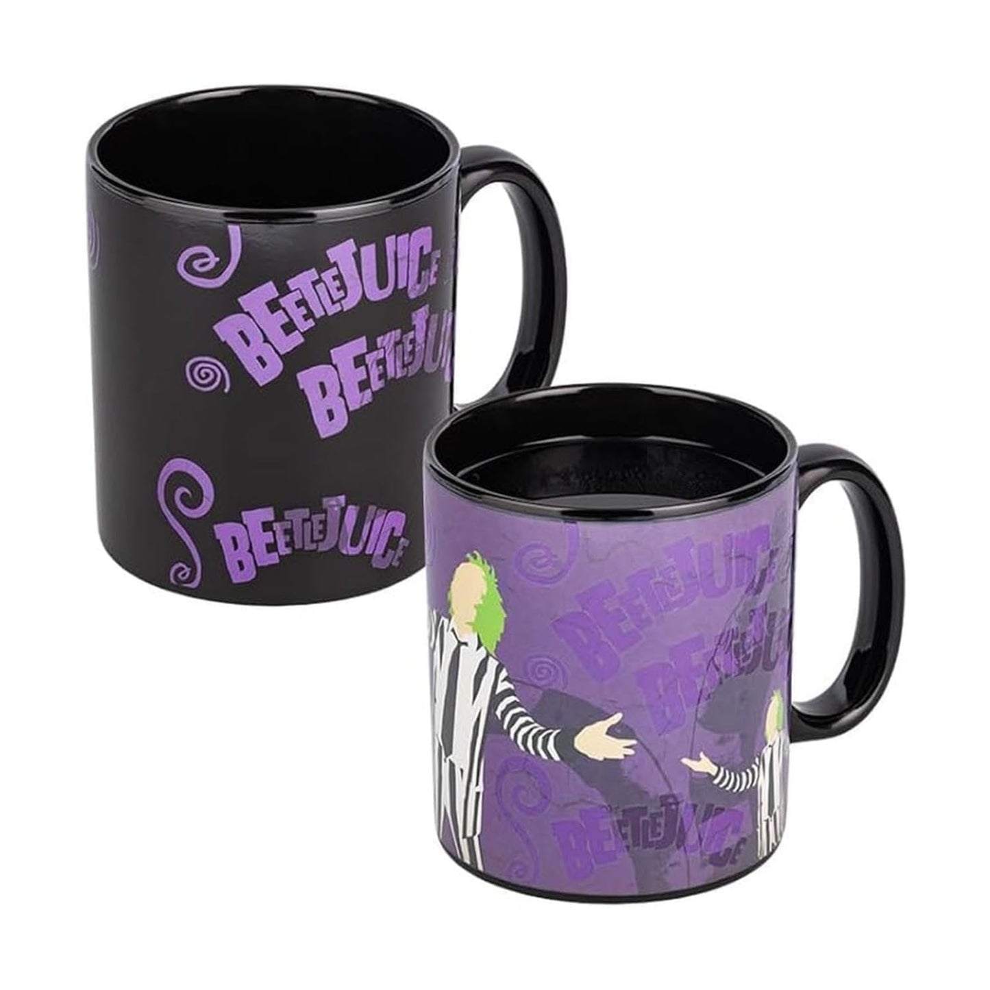Paladone Beetlejuice XL Heat Changing Mug - Officially Licensed Merchandise Perfect Gift for Retro Horror Movie Fans, Nostalgic Ceramic Drinkware, 80's Movie Collectors Cup, 550ml (18 fl oz)