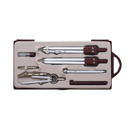 Compass for Geometry Drafting Tools 16 pcs Geometry Set Metal Rulers and Compasses for Architecture and Students Geometry Set for School Protractor and Compass Ruler Set and Geometry Compass W.8.5oz