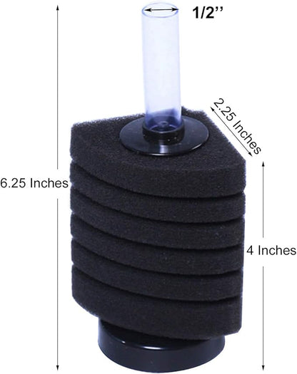 AQUANEAT Aquarium Bio Corner Sponge Filter, for Breeding Shrimp Nano Fish Tank, up to 15Gal
