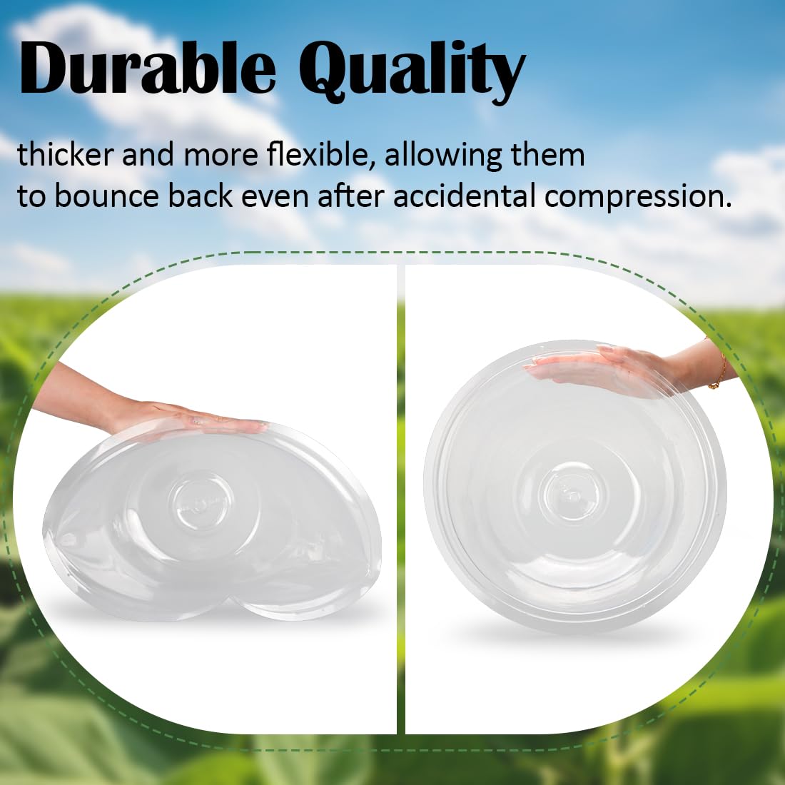 10" D × 6.7" H Plant Protectors from Animals, Garden Cloches for Seedlings Nursery Pots, Durable Humidity Domes with Ventilation Holes, Clear Plant Covers, Mini Greenhouse for Plants 5-Pack