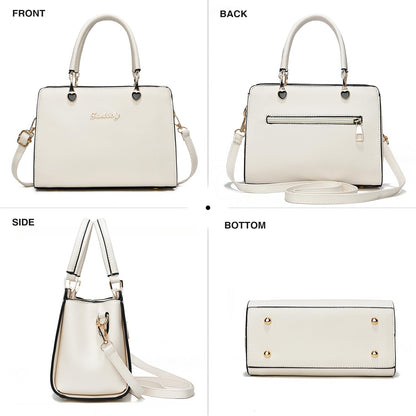Xiaoyu Fashion Purses and Handbags for Women Elegant Crossbody bag Ladies Top Handle Satchel Shoulder Bags 2-Piece Set Small Totes (White2)