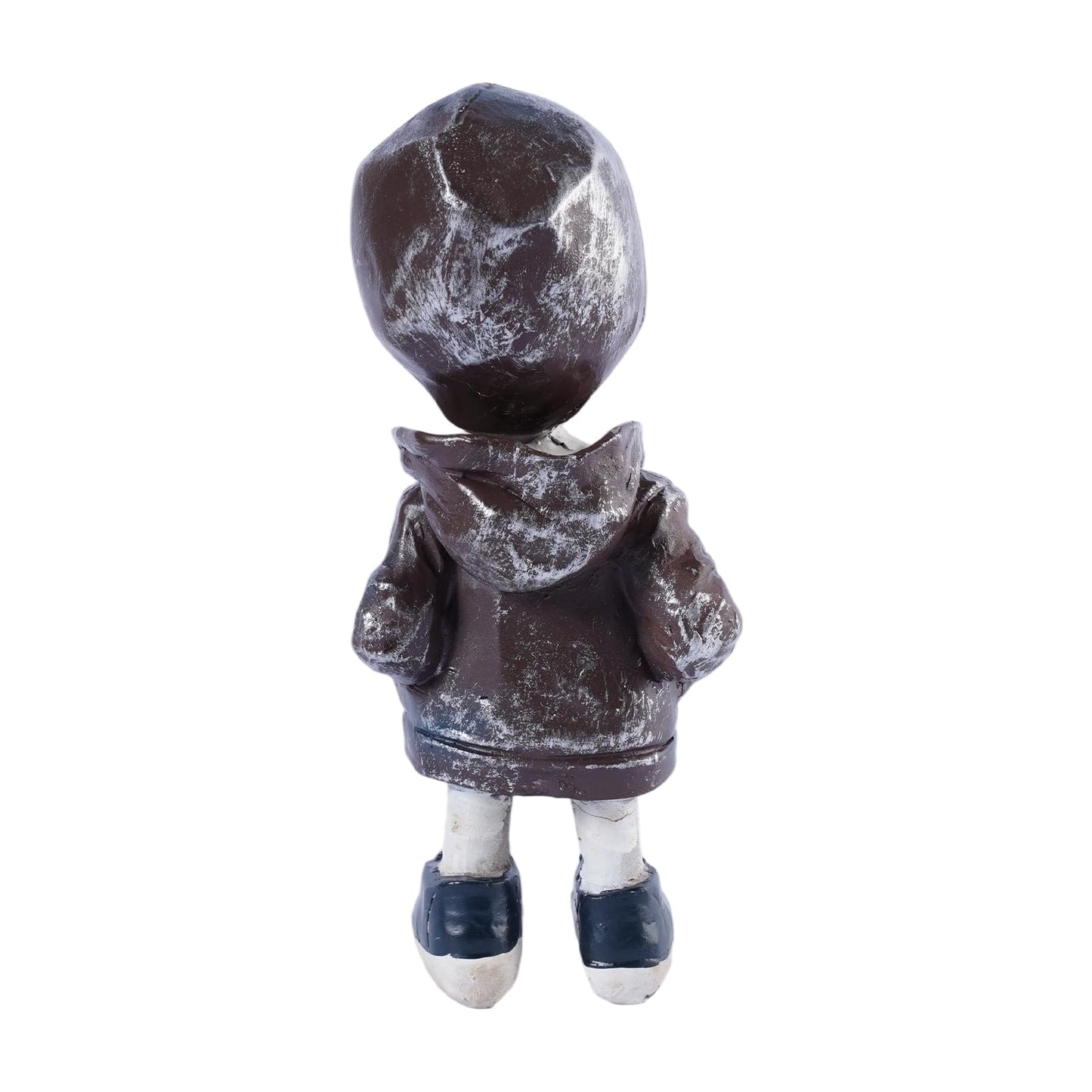 Brizoria Skeleton Decorations Skull Figurine in Hoodie with Purple Eyes Resin Gothic Tabletop Decor Small Skeleton Figure for Halloween Shelf Desk Skull Home Decor Display