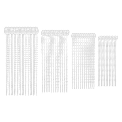 M METERXITY 48-Pack Adjustable Plant Ties, 4.7/5.9/6.7/8.2 Inch Silicone Flexible Multi-Function Garden Twist Tie for Crafts/Gift Wrapping/Gardening Plants, Reusable Support Twine [Clear ]