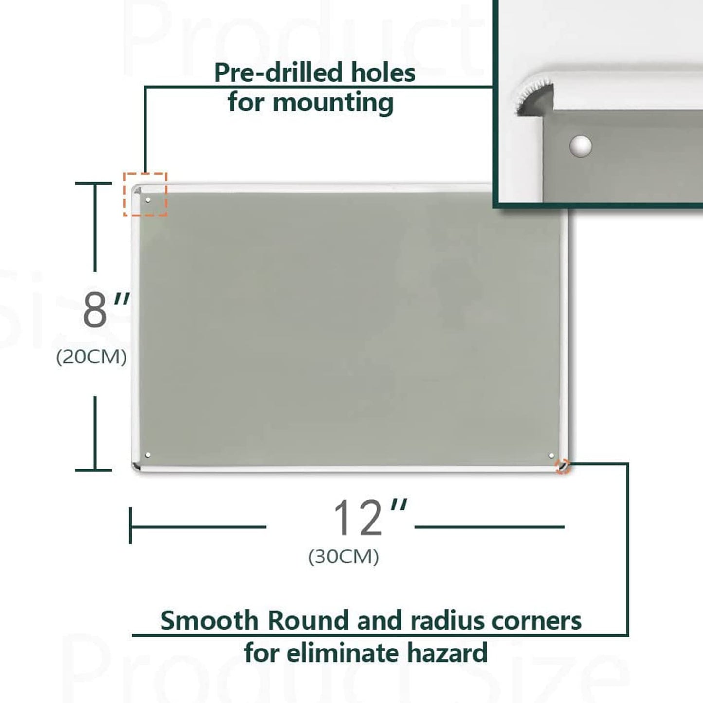 Custom Metal Sign For Doors - Office & Home - 8 x 12 In