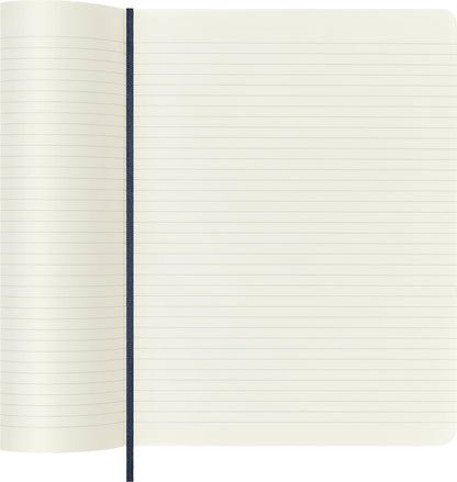 Moleskine Classic Notebook, Soft Cover, XL (7.5" x 9.5") Ruled/Lined, Sapphire Blue, 192 Pages