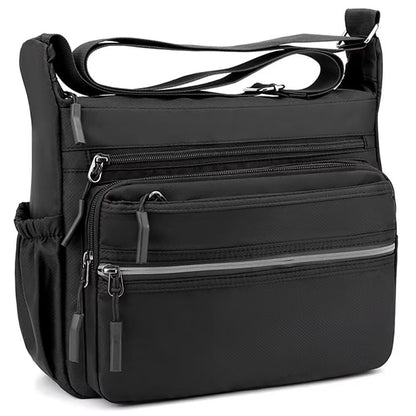 MINTEGRA Crossbody Bag for Men Multi-pocket Messenger Bag Nylon Waterproof Shoulder Bag Daily Travel Bag Lightweight Satchel