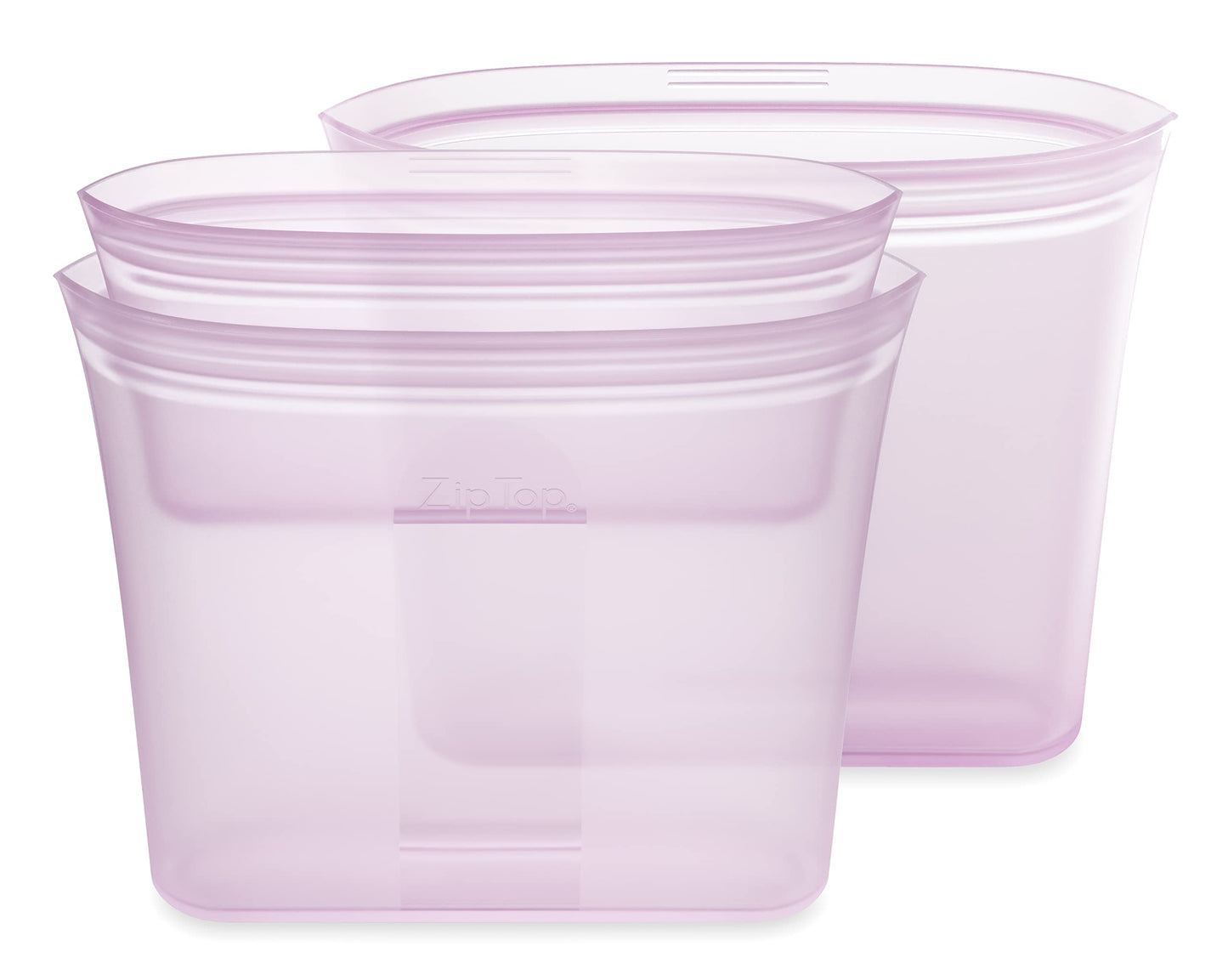 Zip Top Reusable Food Storage Bags | Medium Dish [Frost] | Silicone Meal Prep Container | Microwave, Dishwasher and Freezer Safe | Made in the USA