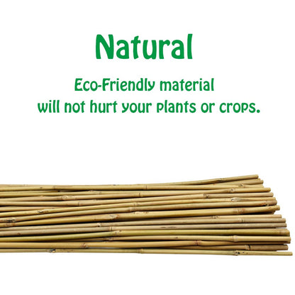 3 Feet Natural U-Hoops Bamboo, Mininfa Garden Trellis, Bamboo Trellis U-Shape for Plant Support - 3 Pack