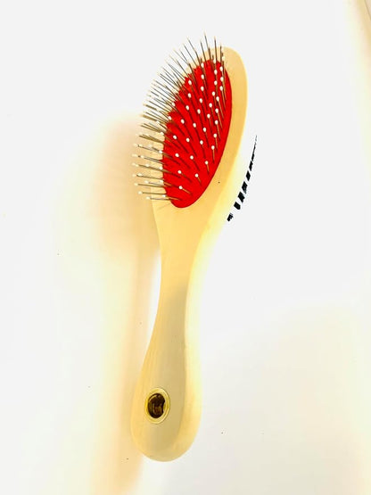Double-Sided Pet Grooming Brush, Bamboo, for Dogs and Cats | Soft Bristles and Firm Pins, All Coat Types