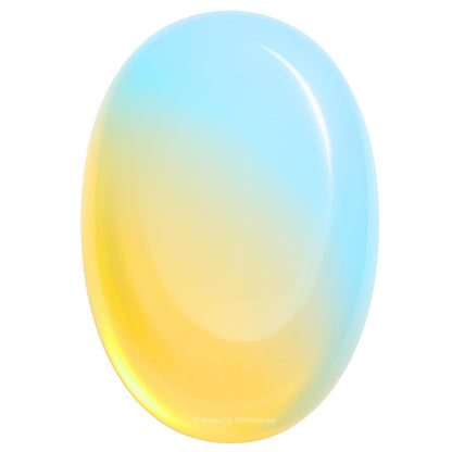 Amazing Gemstone Opalite Crystals and Healing Stones - Large Palm Stone Crystals Piedra - Crystal for Good Luck, Balanced Positive Energy, Meditation - Unique Stocking Stuffers Gifts for Women, Men