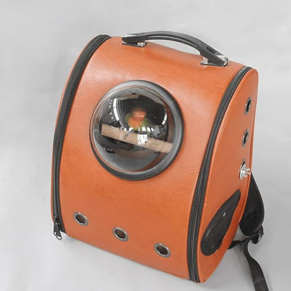 Portable Travel Pet Carrier Backpack,Space Capsule Bubble Design,Waterproof Handbag Backpack for Small and Medium Birds Parrots Budgerigar Cockatiel