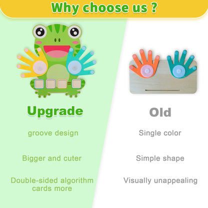 Quliwise Math Manipulatives Number Counting Blocks-Educational Toys for Kids, Preschool Learning Toys for Toddlers 3-5, Montessori Toys for 3-5 Year Old Boys Girls Birthday Gifts (Large Frog Model)
