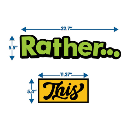 Eureka 661003 Would You Rather Interactive Mini Bulletin Board Set with Dry Erase Headliners, Multicolor, 12 Pieces