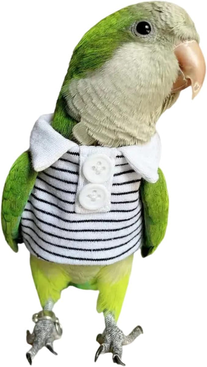 Bird Diaper Flight Suit Summer Clothes Cosplay Photo Prop for Parrots Lovebird Parakeet Cockatiel Small Animals Apparel (With Diaper, Caique)