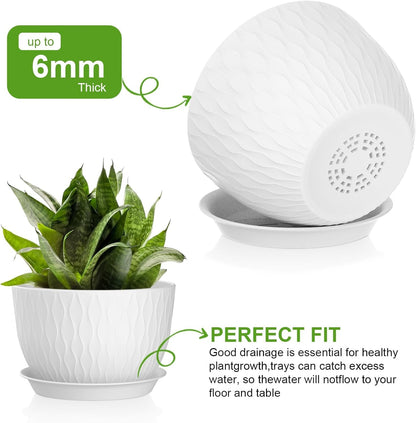 QRRICA Plant Pots 8/7/6.5/6/5.5/5 Inch Self Watering Pots and 12/10/9 Inch Pots