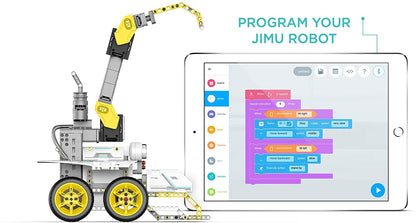 UBTECH JRA0203 JIMU Robot BuilderBots Series: Overdrive Kit/App-Enabled Building and Coding STEM Learning Kit (410 Parts and Connectors), Yellow