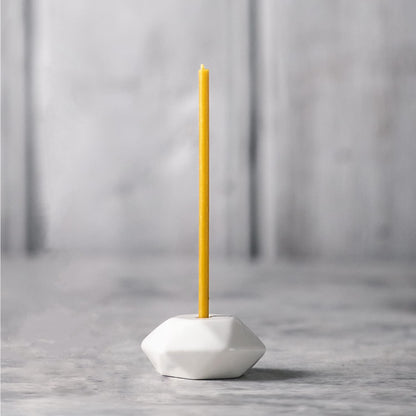 Danilovo Taper Candle Holder - Handcrafted, Sturdy Ceramic Thin Candlesticks Holder - Ideal Luxury White Home Decor for Any Occasion