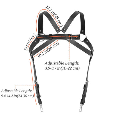 ROIEIIR Men's Punk Body Harness Gothic Men Chest Bondage Men Gay Harness Sexy Bondage Body Harnais Sexy Chest Harness Fetish Costumes Suspenders