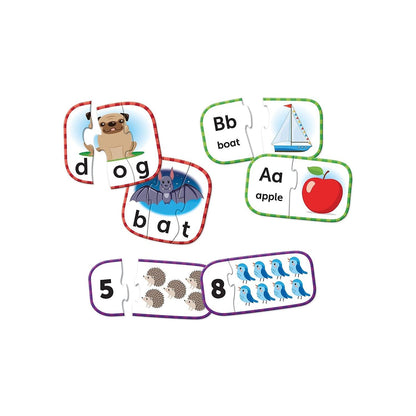 Learning Resources Preschool Puzzle Cards, ABCs, Counting & 3-Letter Words, Ages 3+