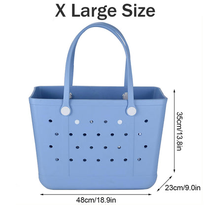 Juyeesm X Large Beach Bag, Oversized Rubber Beach Bag, Washable Open Tote Bag Durable Tote Travel Bags for Outdoor Sport