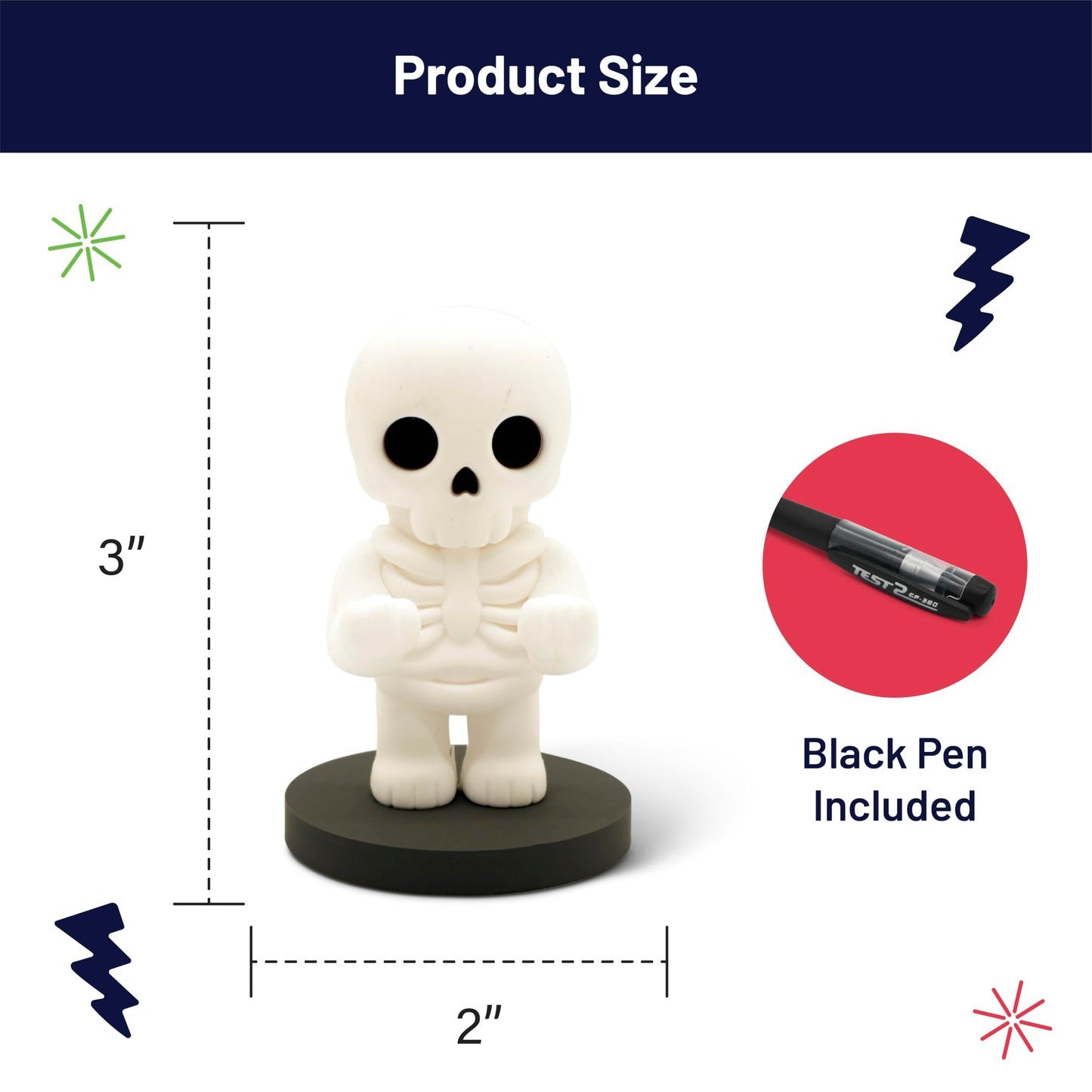 GOOFBALLS Pen Holder – Skeleton Design, Funny Office Desk Organizer, Spooky Decor