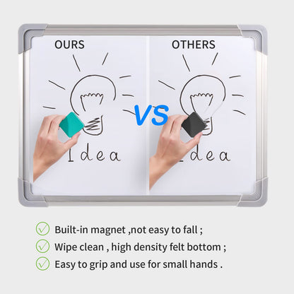 Favourde 48 Pack Magnetic Whiteboard Dry Erase Erasers Chalkboard Cleansers for Classroom, Home and Office (Green, 1.97 x 1.97 Inch)